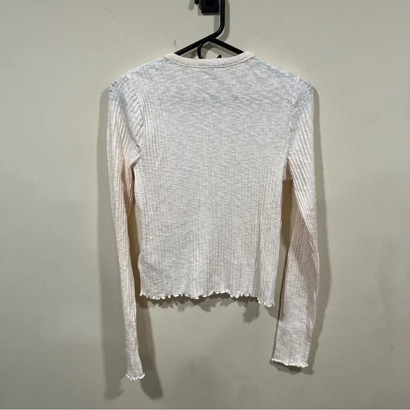 NWT Madewell size medium Samsoe Sajuni Cardigan sweater women ivory - Picture 8 of 8